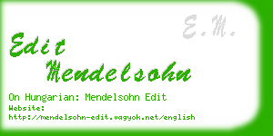 edit mendelsohn business card
